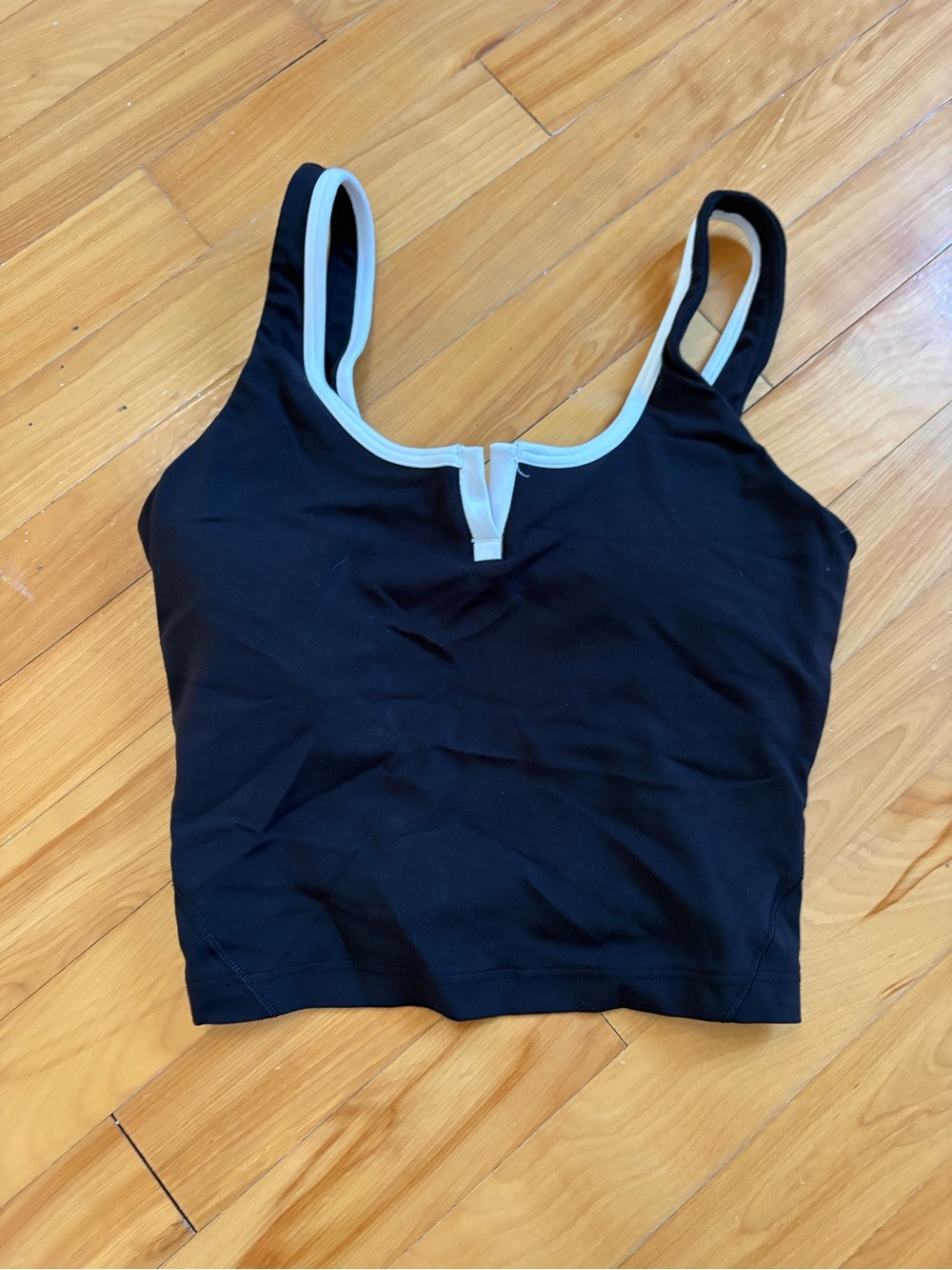 Lululemon Black Tank-Style Bralette with Contrast Trim